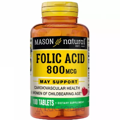 Mason Natural Folic Acid 800 mcg ĳ  