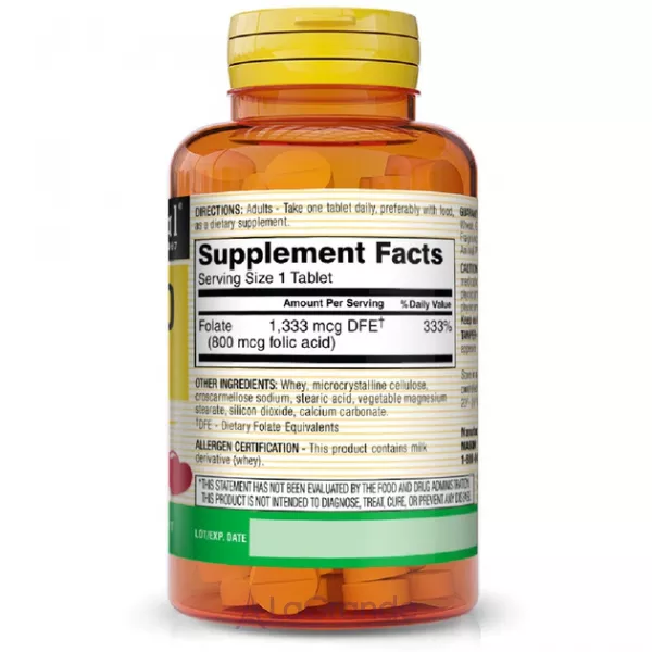 Mason Natural Folic Acid 800 mcg ĳ������ ������� 