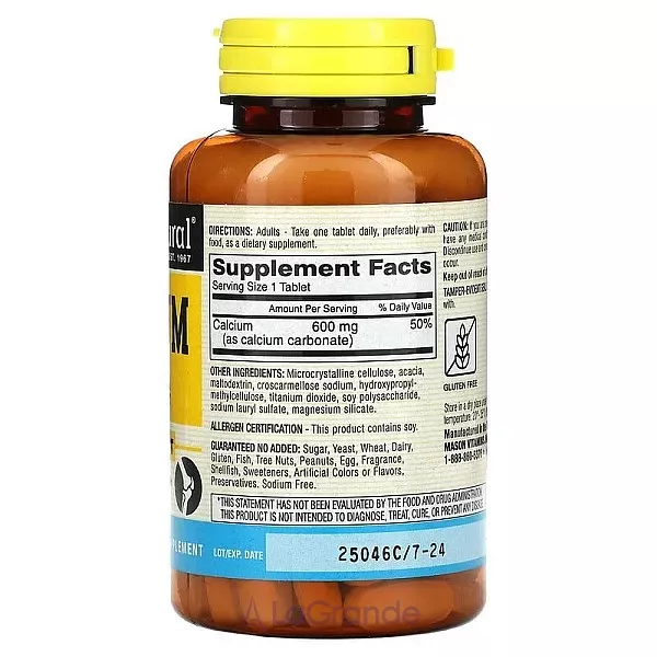 Mason Natural Calcium 600 mg ����������� ������� 