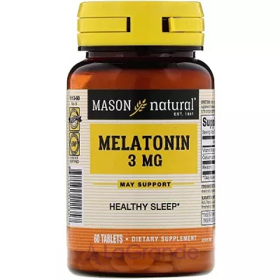 Mason Natural Melatonin 3 mg   