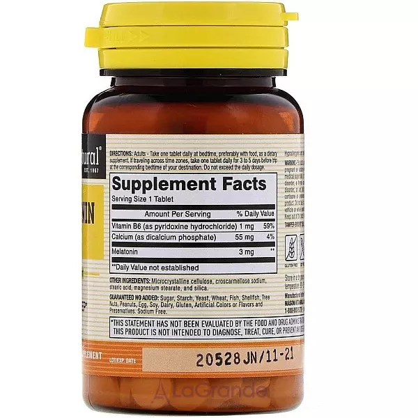 Mason Natural Melatonin 3 mg ����������� ������� 