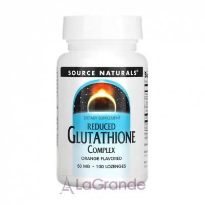 Source Naturals Reduced Glutathione Complex Orange Flavored 50mg   ,   