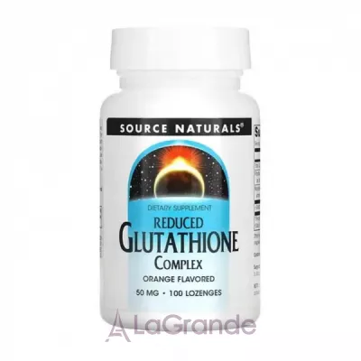 Source Naturals Reduced Glutathione Complex Orange Flavored 50mg   ,   