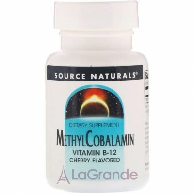Source Naturals MethylCobalamin Vitamin B12 5mg Cherry Flavored ³ 12 (),  