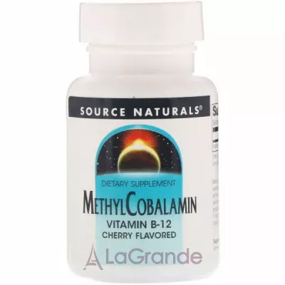 Source Naturals MethylCobalamin Vitamin B12 5mg Cherry Flavored ³ 12 (),  