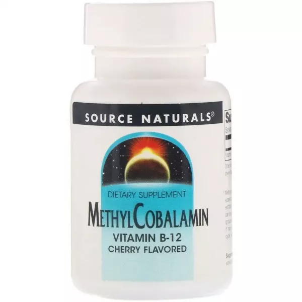 Source Naturals MethylCobalamin Vitamin B12 5mg Cherry Flavored ������� �12 (��������������), ���� �����