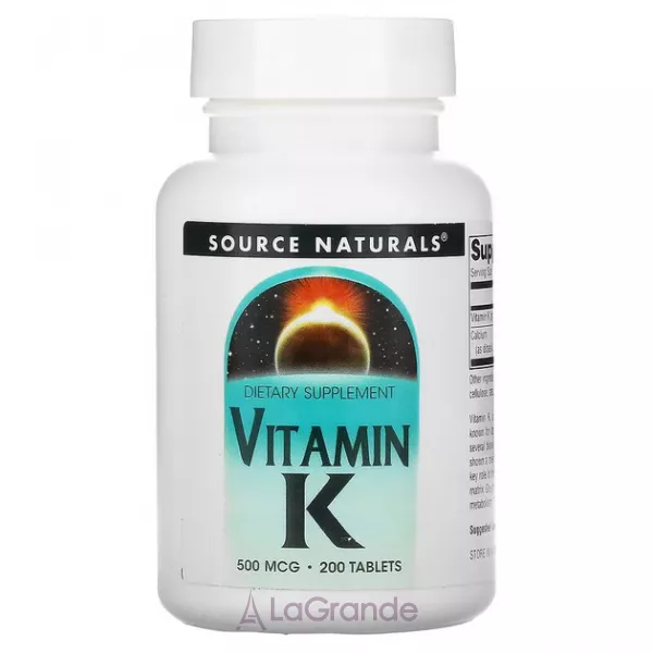 Source Naturals Vitamin K 500 mcg ����������� ������� 