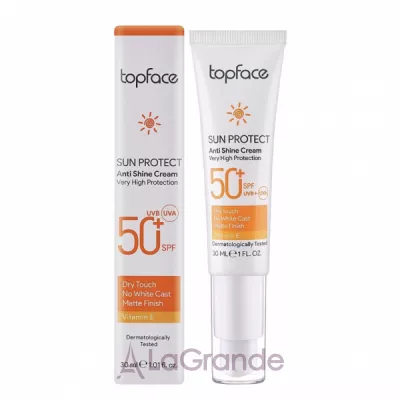 TopFace Sun Protect Anti Shine Cream SPF50+     SPF50+