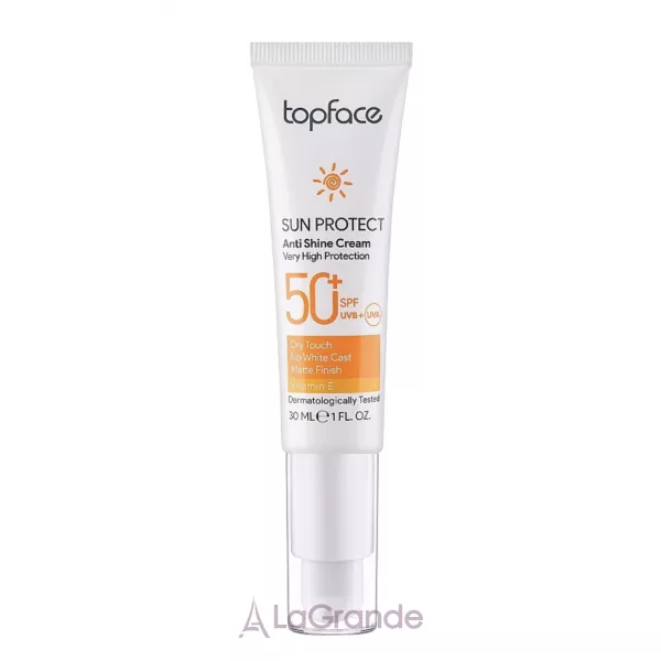 TopFace Sun Protect Anti Shine Cream SPF50+ �������������� ���� ��� ���� SPF50+