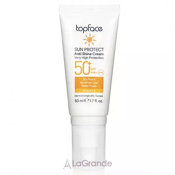 TopFace Sun Protect Anti Shine Cream SPF50+ �������������� ���� ��� ���� SPF50+