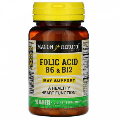 Mason Natural Folic Acid B-6 & B-12 ĳ  