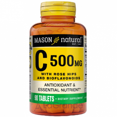 Mason Natural Vitamin C With Rose Hips and Bioflavonoids 500 mg ĳ  