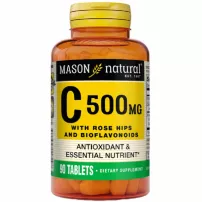 Mason Natural Vitamin C With Rose Hips and Bioflavonoids 500 mg ĳ������ ������� "³���� C � �������� �� �������������", 500 ��