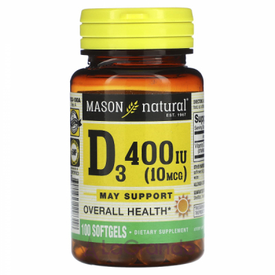 Mason Natural Vitamin D3 400 IU (10 mcg) ĳ  