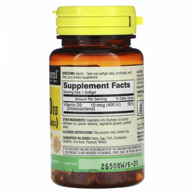 Mason Natural Vitamin D3 400 IU (10 mcg) ĳ  
