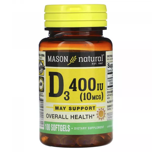 Mason Natural Vitamin D3 400 IU (10 mcg) ����������� ������� 
