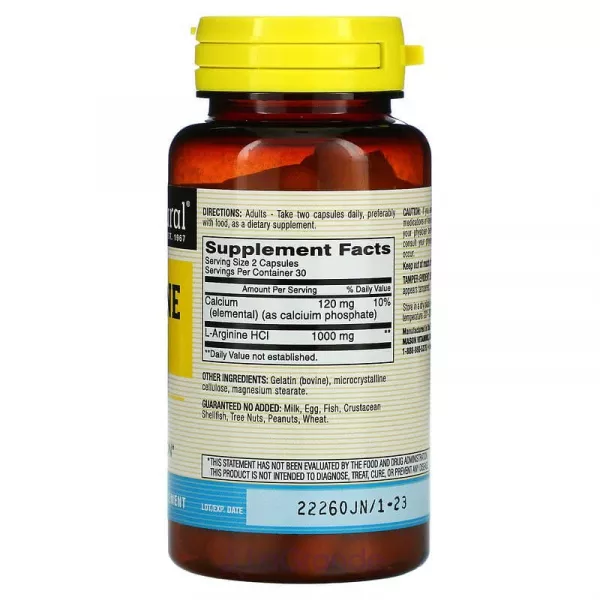 Mason Natural L-Arginine 500 mg ĳ������ ������� 