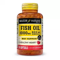 Mason Natural Fish Oil Omega-3 1000 mg/600 mg ĳ������ ������� "���'���� ��� � �����-3", 1000 ��/600 ��