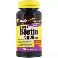 Mason Natural Super Biotin 5000 m�g ĳ������ ������� "����� �����", 5000 ���