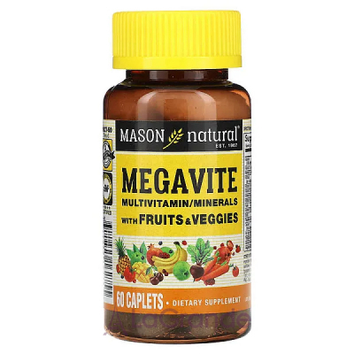Mason Natural Megavite With Fruits & Veggies Multivitamin & Minerals     