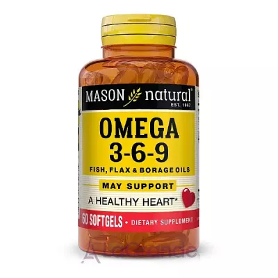 Mason Natural Omega 3-6-9 Fish, Flax & Borage Oils   