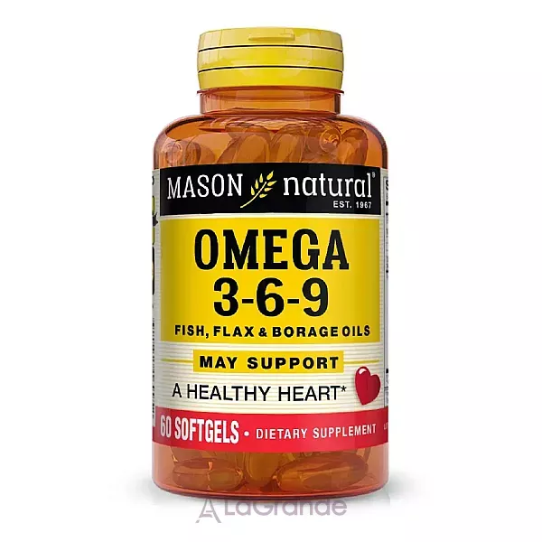 Mason Natural Omega 3-6-9 Fish, Flax & Borage Oils ����������� ������� 