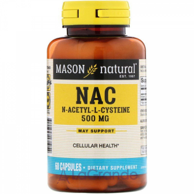 Mason Natural NAC N-Acethyl-L-Cysteine 500 mg ĳ  