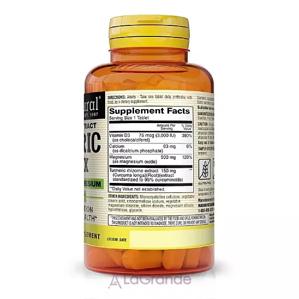 Mason Natural Turmeric Complex With Vitamin D3 & Magnesium �������� 