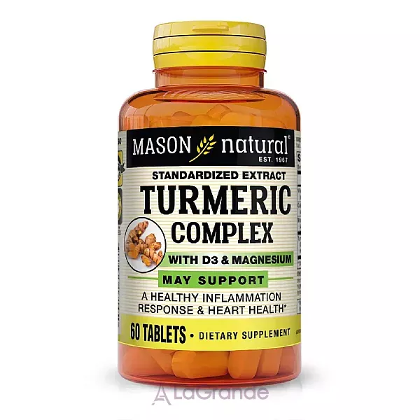 Mason Natural Turmeric Complex With Vitamin D3 & Magnesium �������� 