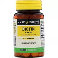 Mason Natural Biotin plus Keratin ĳ������ ������� "������ ���� �������", 10000 ���/100 ��