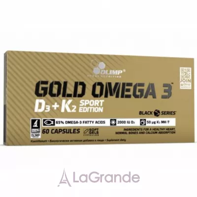 Olimp Gold Omega 3 D3 + K2 Sport Edition   