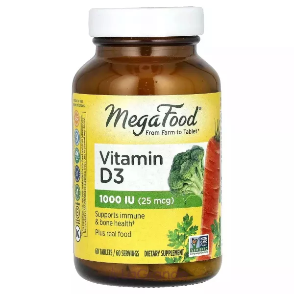 MegaFood Vitamin D3 1000 IU ĳ������ ������� 