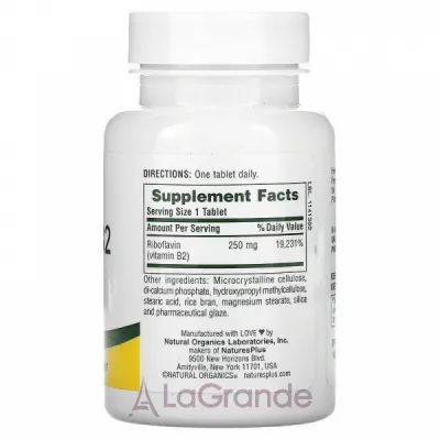 NaturesPlus Vitamin B2 250 mg ĳ  