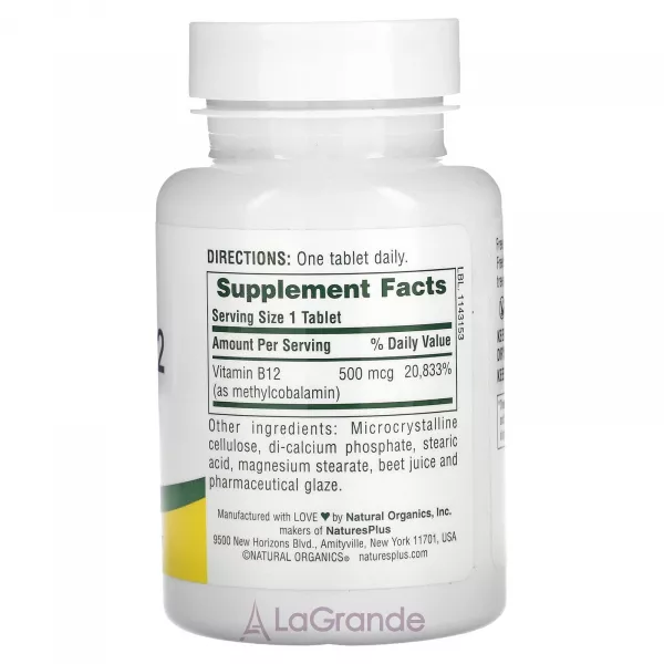 NaturesPlus Vitamin B12 500 mcg ����������� ������� 