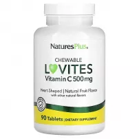 NaturesPlus Vitamin C Chewable Lovites 500 mg ����������� ������� "������� �", 500 ��, ����������� ��������