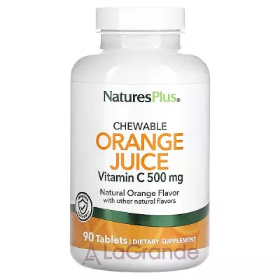 NaturesPlus Chewable Orange Juice Vitamin C 500 mg ĳ  