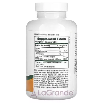 NaturesPlus Chewable Orange Juice Vitamin C 500 mg ĳ  