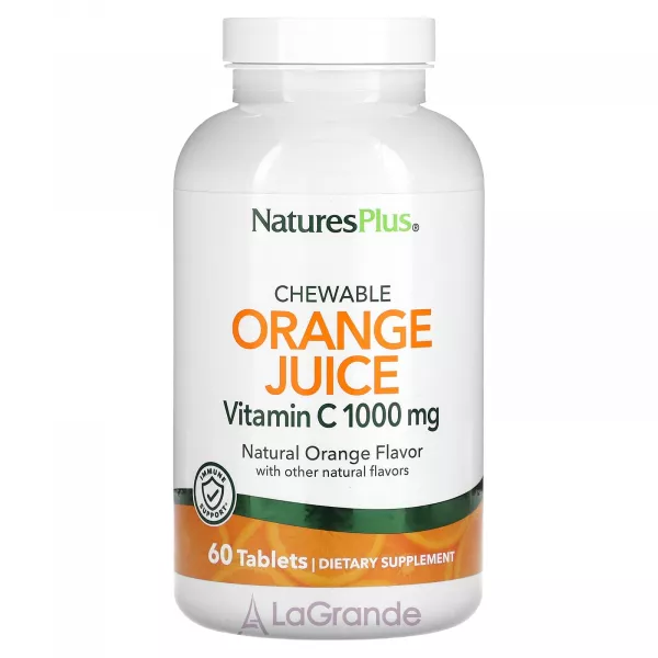 NaturesPlus Chewable Orange Juice Vitamin C 1000 mg ����������� ������� 