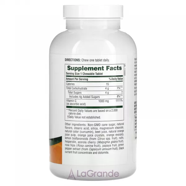 NaturesPlus Chewable Orange Juice Vitamin C 1000 mg ����������� ������� 