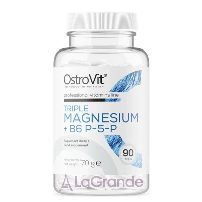 OstroVit Triple Magnesium + B6 P-5-P ĳ       6  