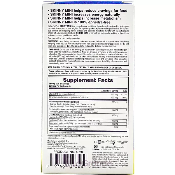 NaturesPlus Skinny Mini Energizing Weight Loss Formula ������� ��� ���������