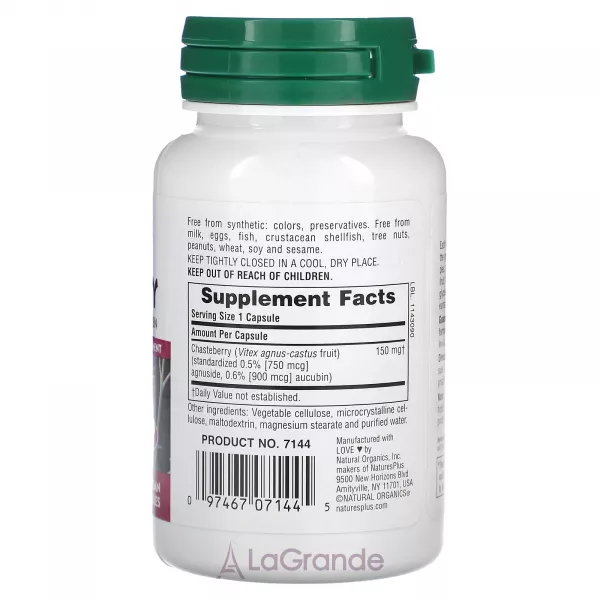 NaturesPlus Chasteberry 150 mg ����������� ������� 