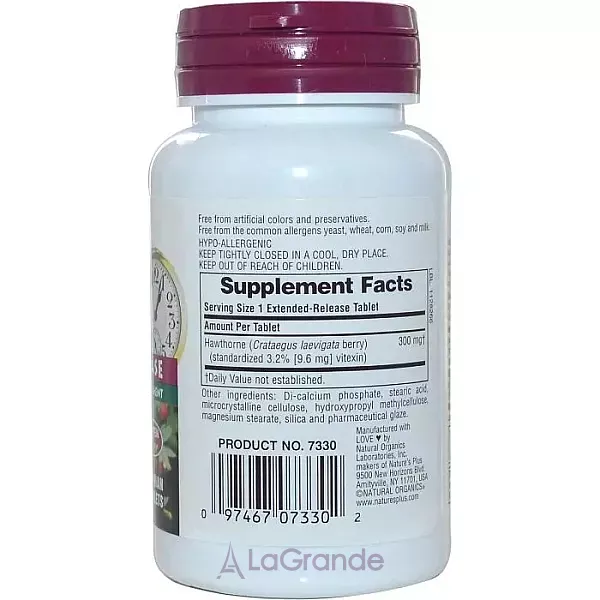 NaturesPlus Hawthorne 300 mg ����������� ������� 