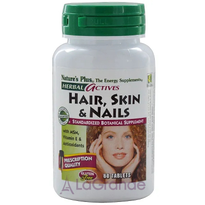 NaturesPlus Herbal Actives Hair, Skin & Nails    ,   