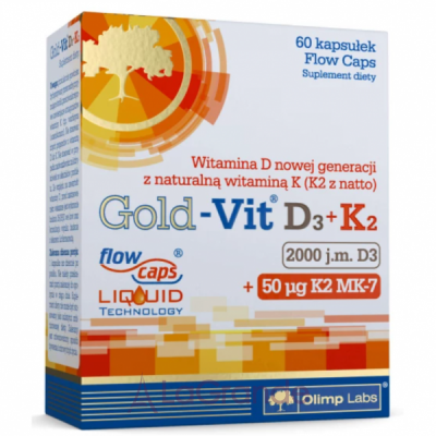 Olimp Gold Vit D3+K2 2000 IU/50 g ³ D3+K2