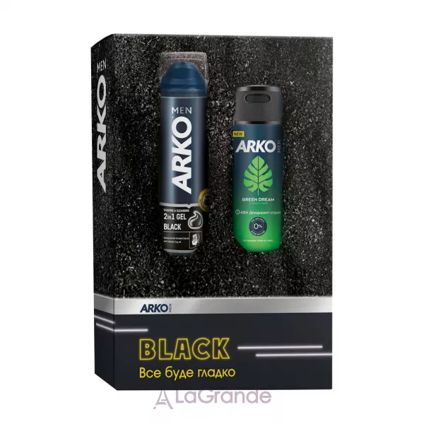 Arko Men Black ����� (shaving/gel/200ml + deo/150ml)