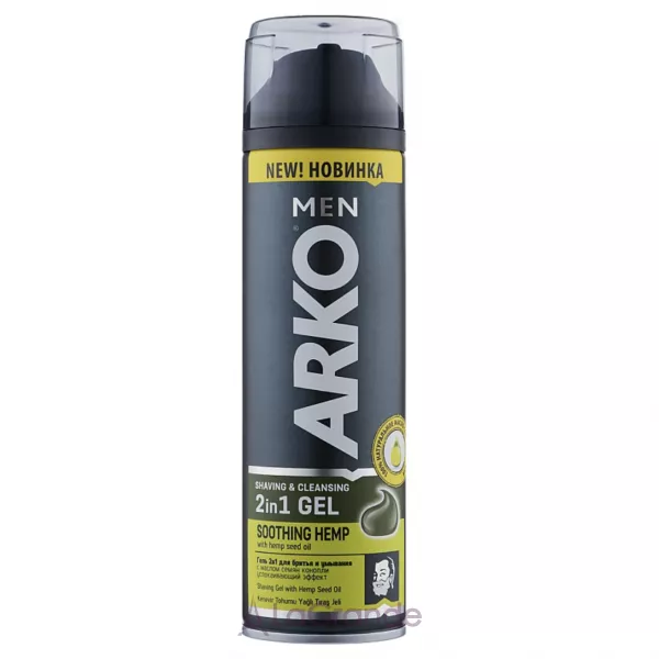 Arko Men Shaving & Cleansing 2in1 Gel Soothing Hemp ���� 2�1 ��� ������ �� �������� ������������ � �볺� ������ ��������