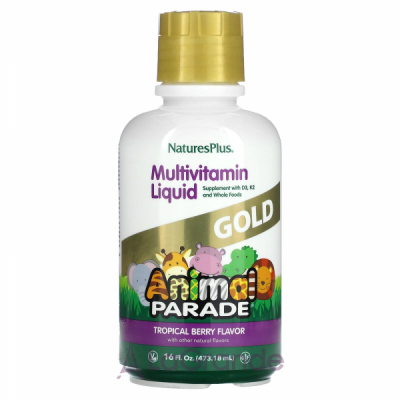 NaturesPlus Children's Multivitamin Liquid Animal Parade Gold г     ,    