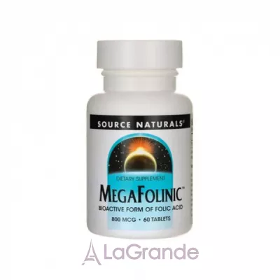 Source Naturals MegaFolinic 800 mcg   