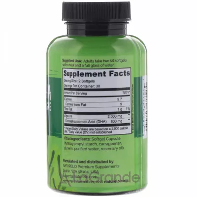 Naturelo Vegan DHA Omega-3 from Algae 800 mg     